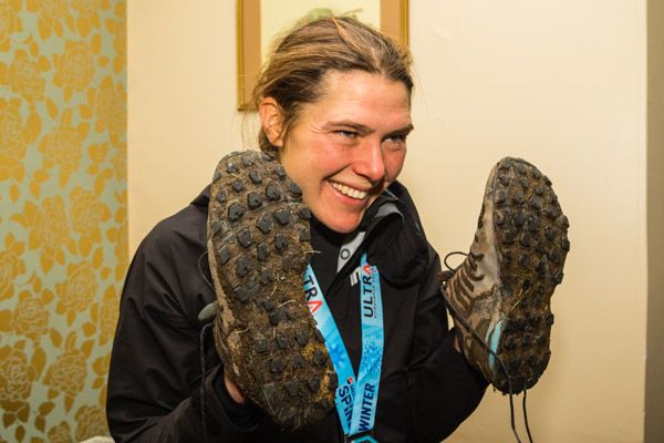 Jasmin Paris With Her ROCLITE 275 Shoes At The End Of The Spine Race