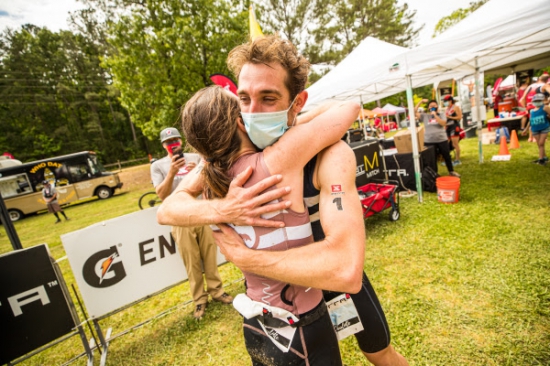 Osborne and Kingsford on the finish line