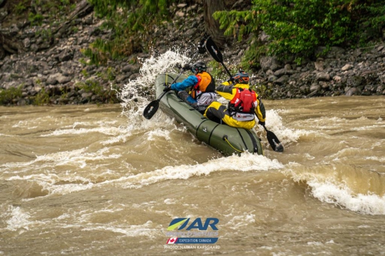 A long and fast pack packraft stage at Expedition Canada