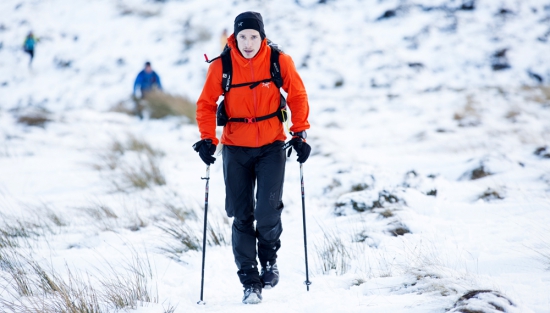 Winter conditons on the Spine Race