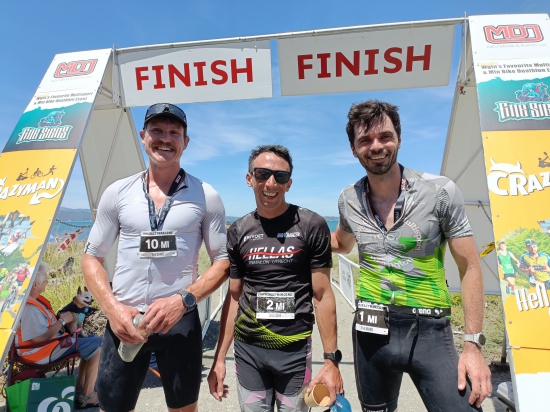 The men's race podium