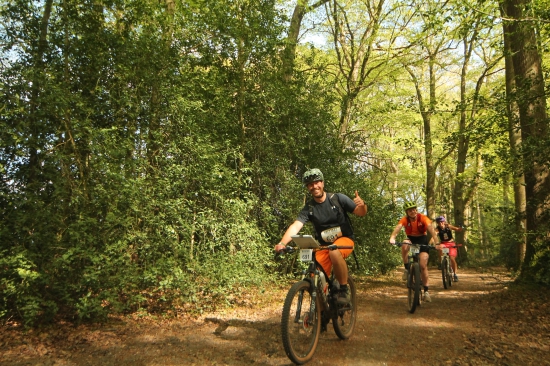 Fast riding through the Chilterns woods
