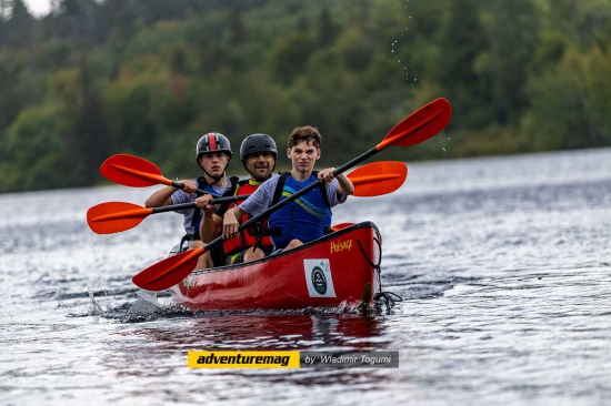 Canoeing at the Raid Temiscamingue Youth Prologue