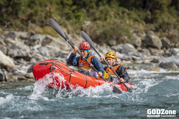 Rafting on the Waimakariri