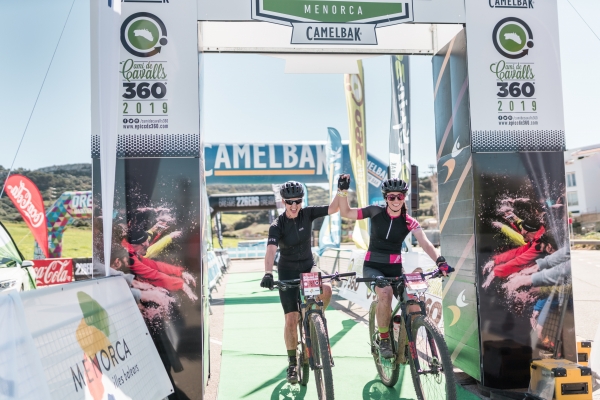Over the finish line as Female Pairs winners! Over the finish line as Female Pairs winners!