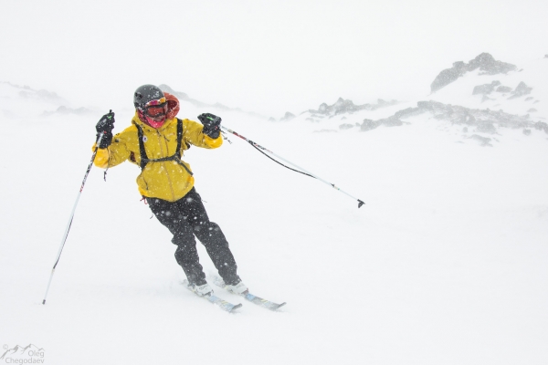 Poor weather on the Ski Monsters race