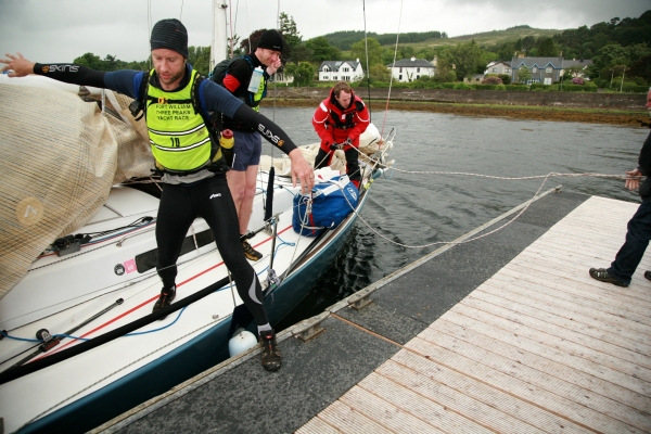Coming ashore for the Ben Nevis run