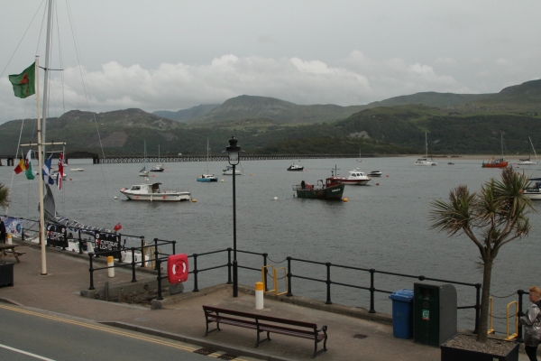 Boats in Barmouth Harbour before the start