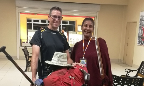 Francky David & Caroline Remy at Rodrigues Airport