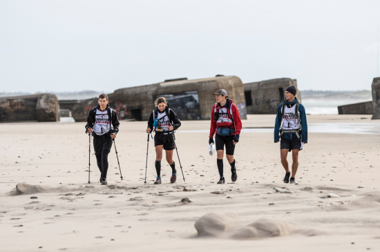 Trekking on the beach at YACS