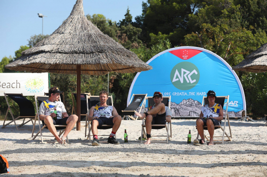 USWE relax on the finish line