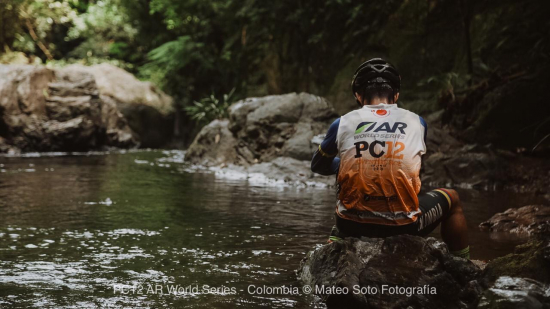 Cooling off at the PC Adventure Race in Colombia