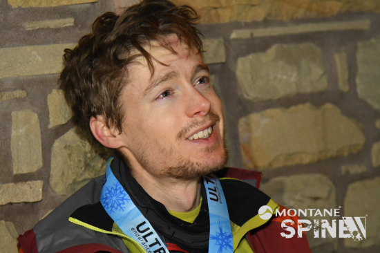 John Kelly at the finish of the Montane Spine Race