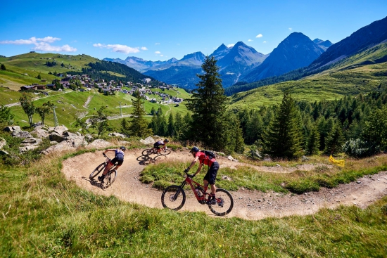 Riding at Arosa in Switzerland