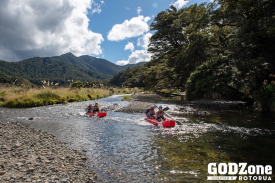 Pack rafting at GODZone adventure