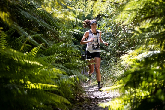 Ruth Croft on course at the Tarawera Ultramarathon