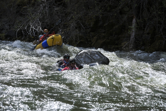 Taking a swim on the first stage