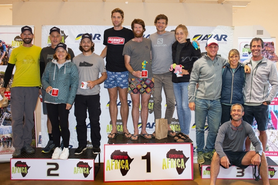 The podium at the Swellendam Expedition Africa 120km