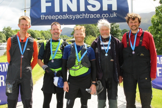 The Whisky Galore team on the finish line