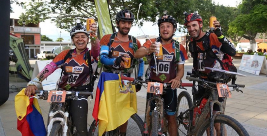 Team Fairis on the finish line at Huairasinchi