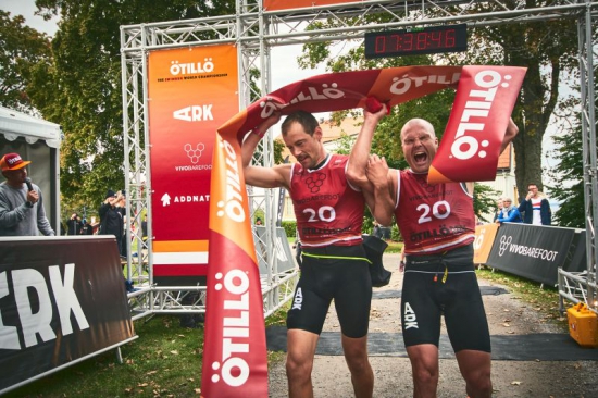The race winners Oscar Olsson and Adriel Young The race winners Oscar Olsson and Adriel Young