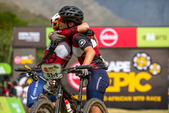 Stigger and Frei on the finish line Stigger and Frei on the finish line