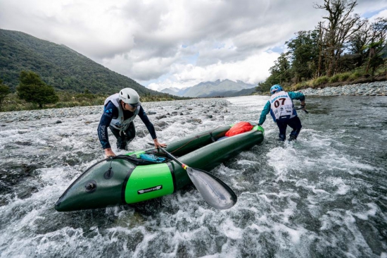 Pack rafting on Lake Wilmot