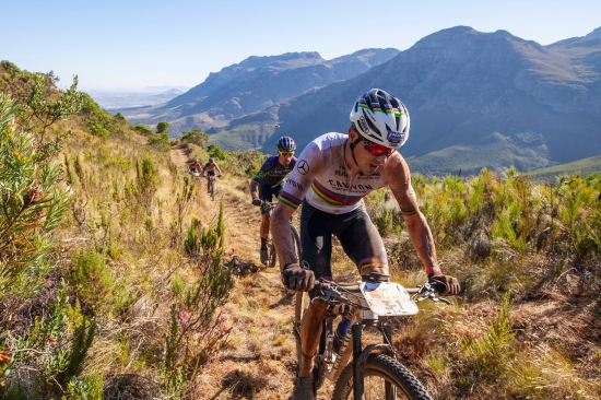 Andreas Seewald and Martin Stošek during stage 1 of the 2022 Absa Cape Epic