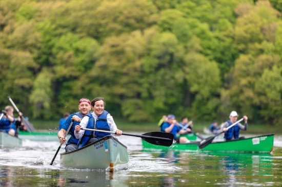 Paddling at the Rib Mountain Adventure Challenge