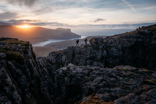 The steep terrain of the Faroe Islands